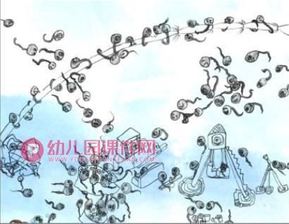 中班美术手指点画课件PPT《春天的小蝌蚪》PPT课件图片