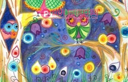 中班美术课件PPT《猫头鹰》PPT课件图片