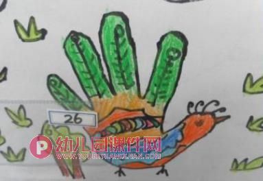 中班美术活动课件PPT《手掌五彩鸟》PPT课件图片