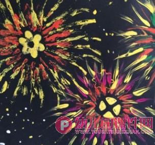 中班美术课件PPT《五彩缤纷的烟花》PPT课件图片