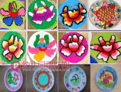 中班美术活动课件PPT《漂亮的纸盘画》PPT课件图片