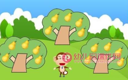 中班数学课件PPT《小猴摘果子7的形成和组数》PPT课件图片