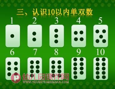 中班数学课件PPT《10以内的单数和双数》PPT课件图片