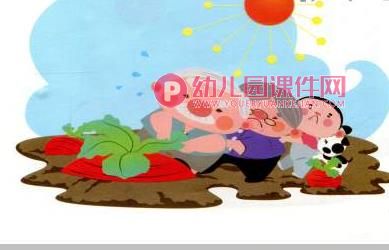 中班音乐课件PPT《拔萝卜》PPT课件歌曲图片