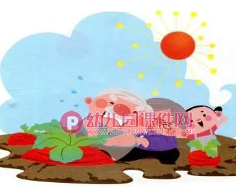 中班音乐课件PPT《拔萝卜》PPT课件歌曲图片
