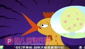 中班语言课件PPT《母鸡和苹果树》PPT课件图片