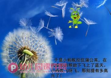 中班语言课件PPT《小蚂蚁和蒲公英》PPT课件图片